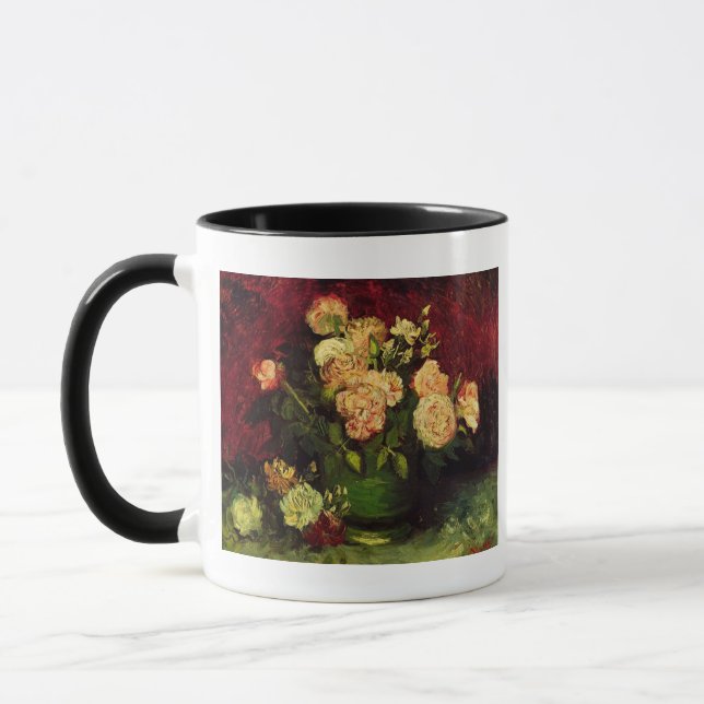 Caneca Tigela de Peonies e Rosa, Vincent van Gogh (Esquerda)