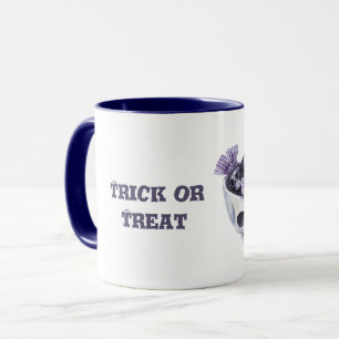 Caneca Tigela Roxa de Doce de Caveira para Doces ou Trave