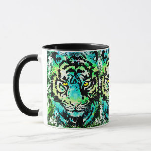 Caneca Tigre Coffee Mug - Taça Colorida De Olhos De Tigre