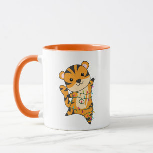 Caneca Tigre Natal Neve Animais de inverno Tigre Mug