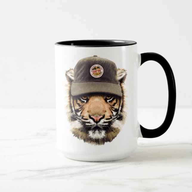 Caneca Tigre surfando (Direita)