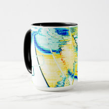 Tinta cortada no, imagem com mancha azul-ciana ama