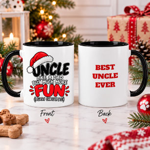 Caneca Tio Engraçado Presente de Natal Divertido Família