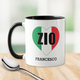 Caneca Tio Italiano Flag Heart Mug