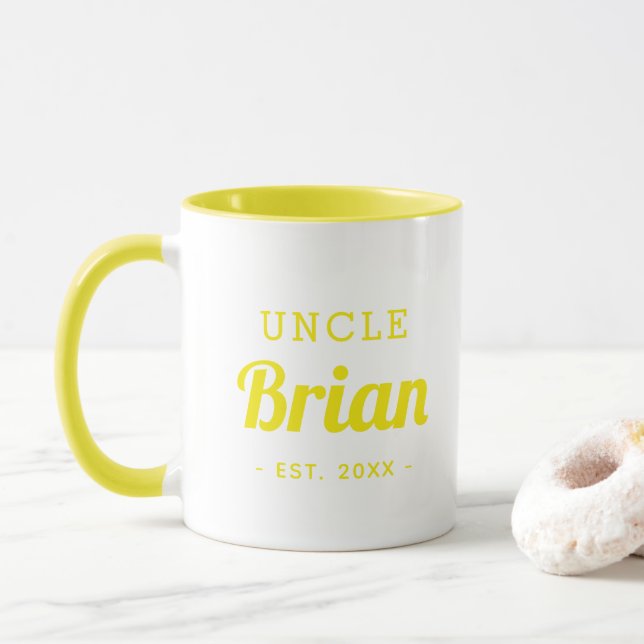 Caneca Tio Monograma Mug Personalizado (Com Donut)