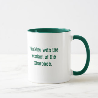 Caneca Típica Verde Cherokee Dizendo Mug de Café