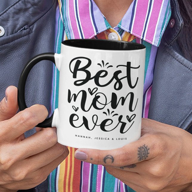 Caneca Tipografia da Moda Melhor Mãe de Todos os Tempos (Criador carregado)