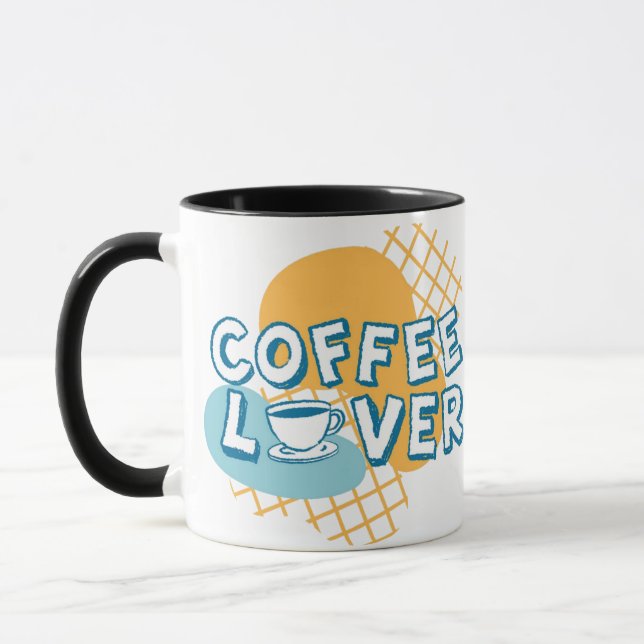 Caneca Tipografia de amantes do café (Esquerda)