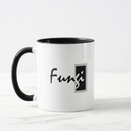 Caneca Tipografia de Cara moderna simples, preto e branco