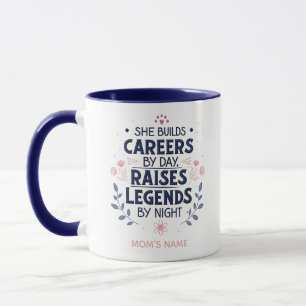 Caneca Tipografia de Citação da Mamãe Editável – Carreira