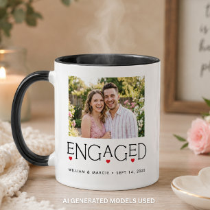 Caneca Tipografia de Coração Engajado Foto Branca