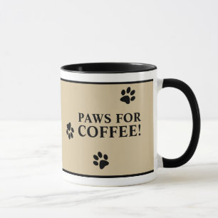 Caneca Tipografia de Pata de Cachorro Bebida Quente Espec