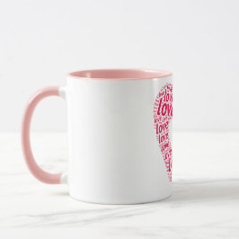 Caneca Tipografia do Coração do Amor
