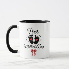 Caneca Tipografia do Dia das Mães do Arco Vermelho Modern