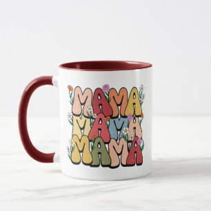 Caneca Tipografia Empilhada "Mama" Boho