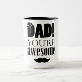 Caneca Tipografia Gráfica Minimalista para o Dia dos Pais