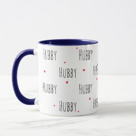 Caneca Tipografia "Hubby" Simples e Divertida + Pequeno A