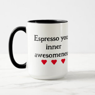 Caneca tipografia moderna de escrita mínima a preto e bra