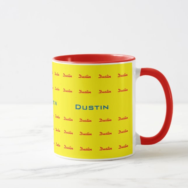 Caneca tipografia personalizada amarela (Direita)