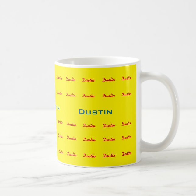 Caneca tipografia personalizada amarela (Direita)
