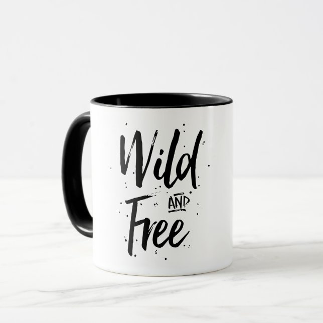 Caneca Tipografia Selvagem E Livre (Frente Esquerda)