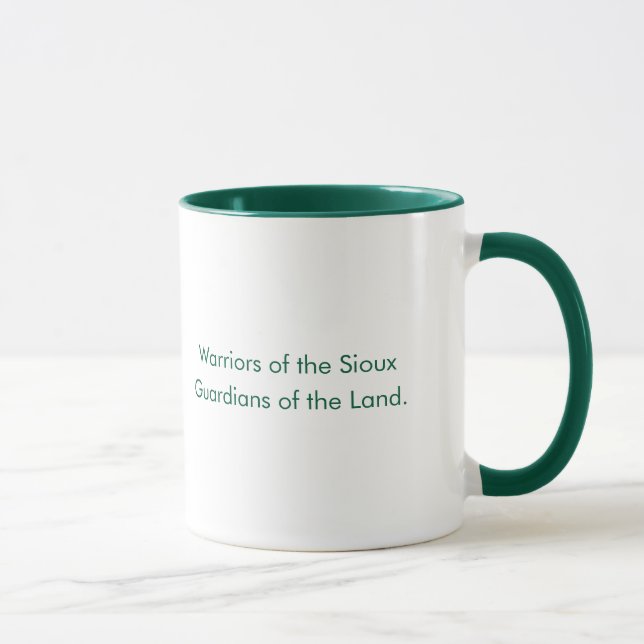 Caneca Típografia Verde Personalizada Sioux Coffee Mug (Direita)