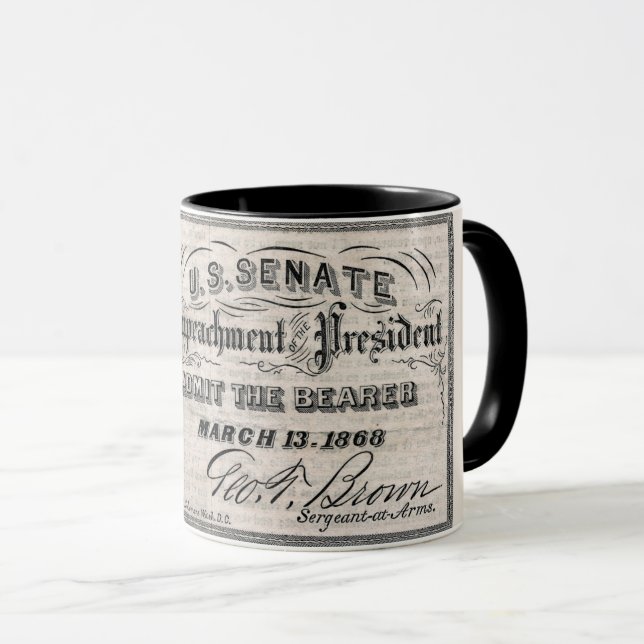 Caneca Tíquete de Impeachment (Frente Esquerda)