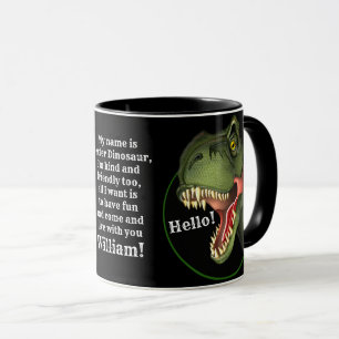 Caneca Tiranossauro Personalizado Rex Dinossauro