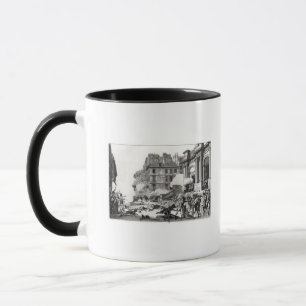 Caneca Tiro-para fora antes da igreja do St. Roch em