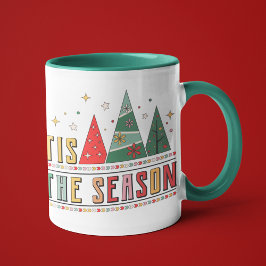 Caneca Tis The Season Modern Christmas Typografia