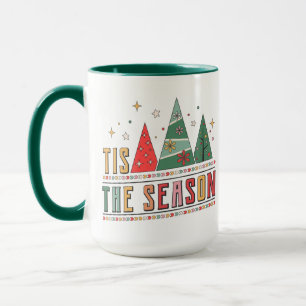 Caneca Tis The Season Modern Christmas Typografia