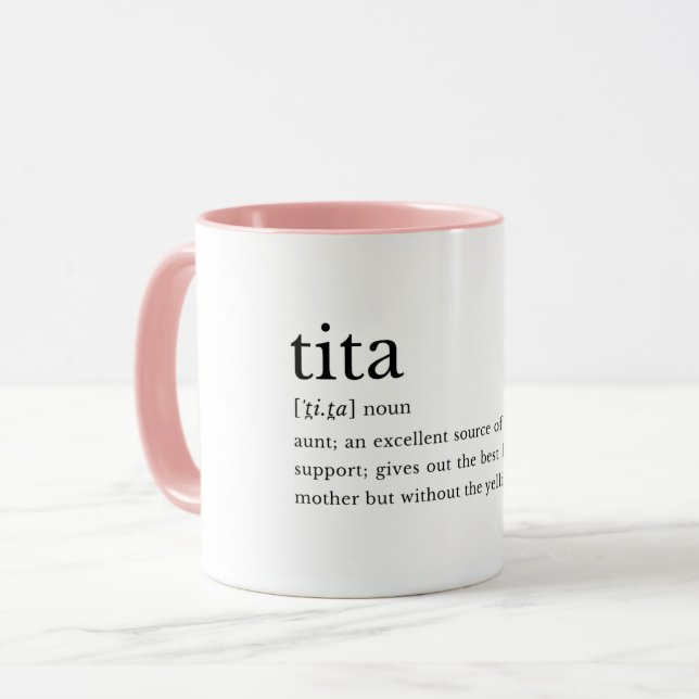 Caneca Tita Definition Filipino Aunt Gift Mug (Frente Esquerda)