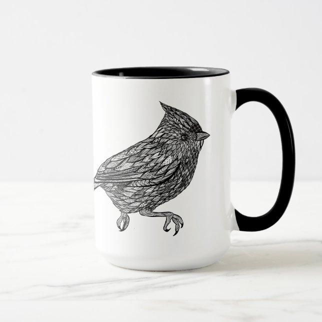 Caneca Titmouse tufado (Direita)