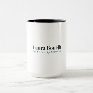 Caneca Título de Nome Simples Moderno Profissional Minima