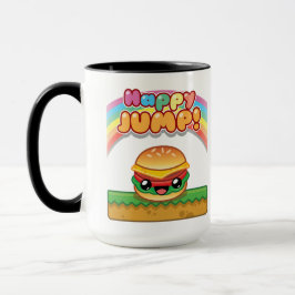 Caneca Título Estilo Hambúrguer Happy Jump