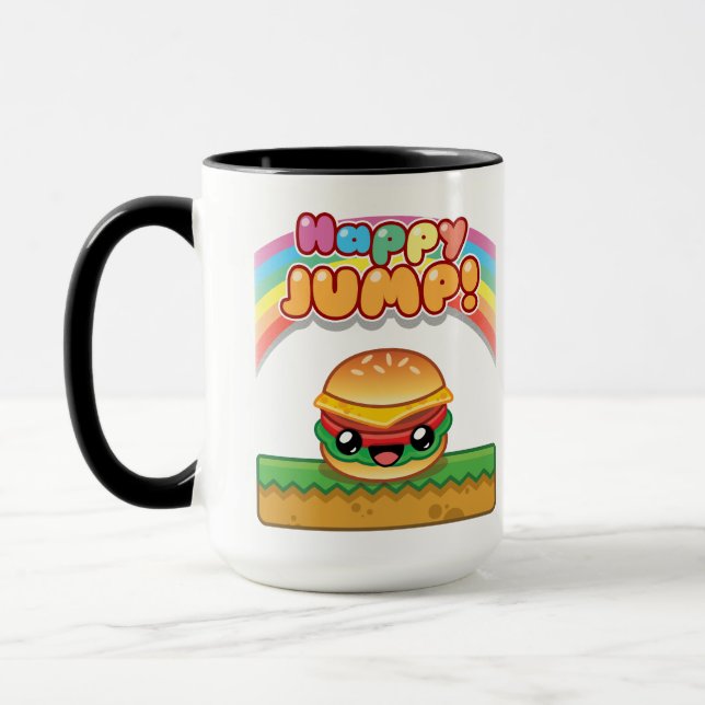Caneca Título Estilo Hambúrguer Happy Jump (Esquerda)
