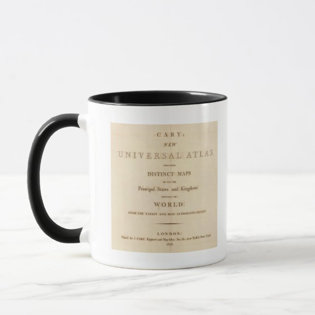 Caneca Título Página do novo atlas universal (Esquerda)