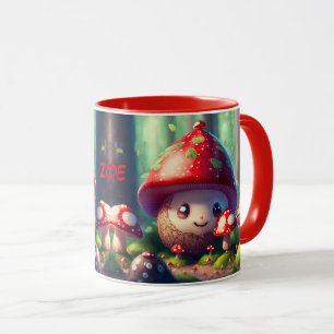 Caneca Toadstools na floresta - costume de boa sorte