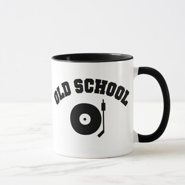 Caneca Tocador de Discos de DJ Old School (Direita)