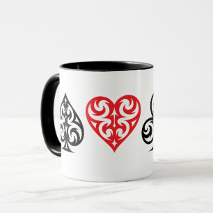 Caneca Tocando Cartões com Símbolos