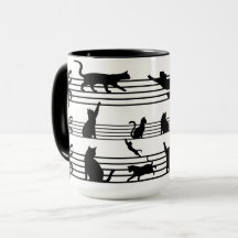 Tocando Piano de Cats - Coffee Mug