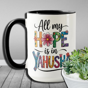 Caneca Toda a minha fé está em presentes espirituais em Y