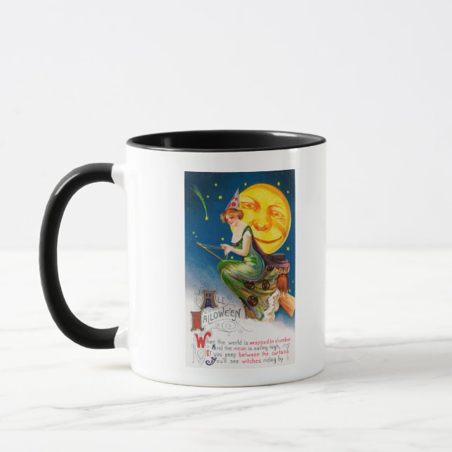 Caneca Toda Bruxa de Halloween numa Lua Cheia (Esquerda)