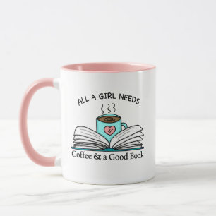 Caneca Todas as necessidades de uma garota Café e um L