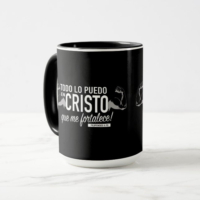 Caneca Todo lo puedo en Cristo Mug 11 oz (Frente Esquerda)