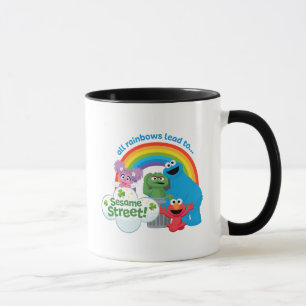 Caneca Todos os Arcos-íris Levam à Sesame Street