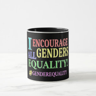 Caneca "TODOS OS GÊNEROS IGUALDADE" Design. Compre agora