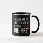 Caneca Todos os Pais são os melhores negros<br><div class="desc">Todos Os Pais São Os Melhores E O Nº 1. Deles você é o primeiro texto branco e vermelho sobre fundo preto ou escuro. Uma caneca engraçada para qualquer um. Personalizável,  você pode alterar a imagem e escolher outro estilo da caneca. Divirta-se.</div>