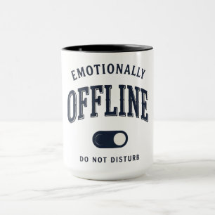 Caneca Toggle de Desligar Emocionalmente Divertido