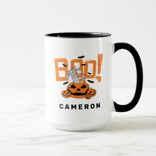 Caneca Tom e Jerry  Feliz Halloween Boo